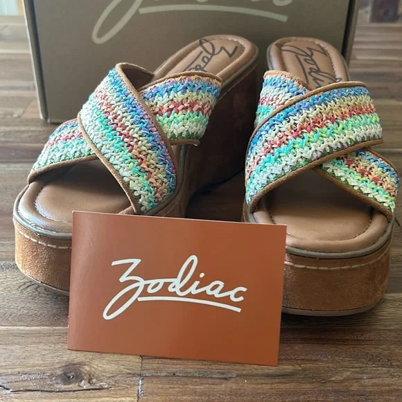 Zodiac Nessa-raffia wedge sandals NWT size 9 - Picture 9 of 10